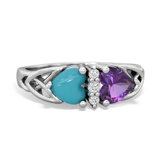 turquoise-amethyst celtic ring