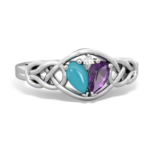 turquoise-amethyst celtic knot ring