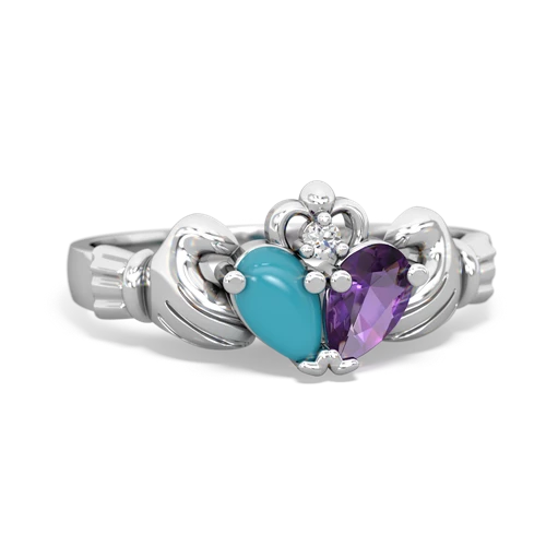 turquoise-amethyst claddagh ring