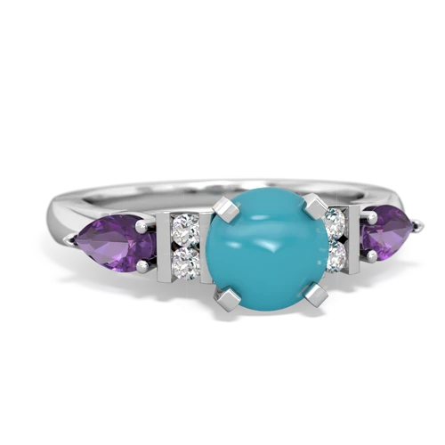 turquoise-amethyst engagement ring