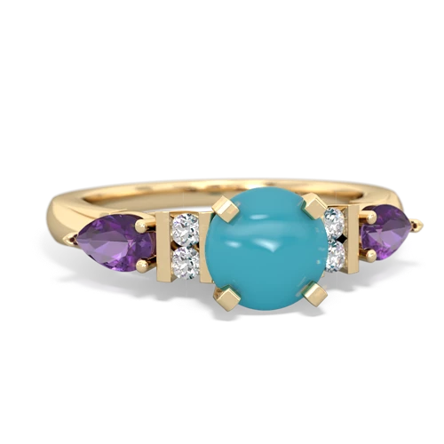 turquoise-amethyst engagement ring