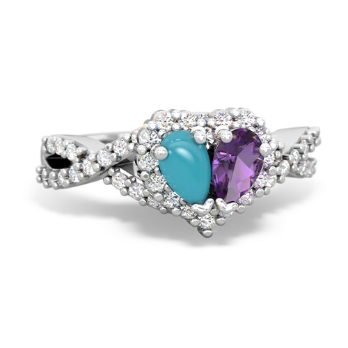 turquoise-amethyst engagement ring