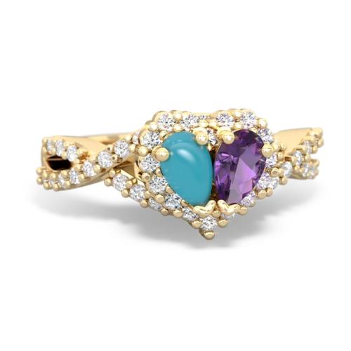 turquoise-amethyst engagement ring