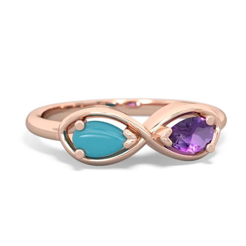 turquoise-amethyst infinity ring
