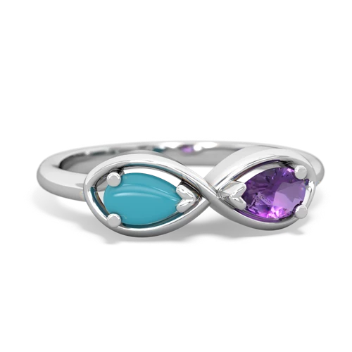 turquoise-amethyst infinity ring