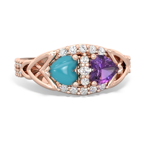 turquoise-amethyst keepsake engagement ring