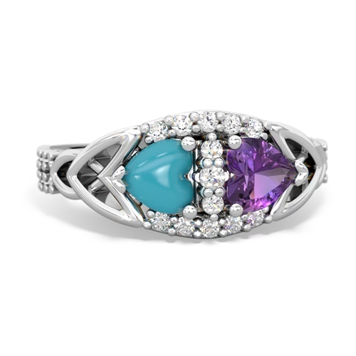 turquoise-amethyst keepsake engagement ring