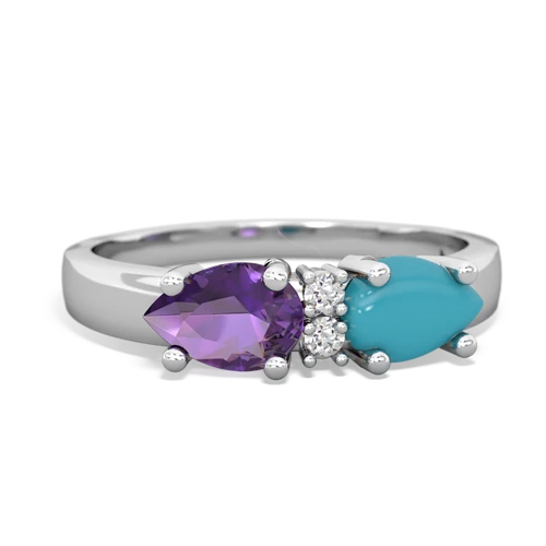 turquoise-amethyst timeless ring