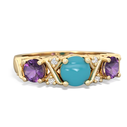 turquoise-amethyst timeless ring