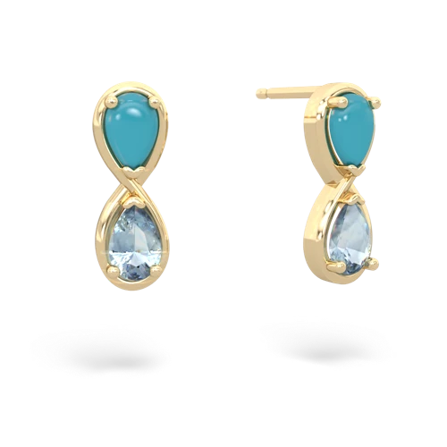 turquoise-aquamarine infinity earrings