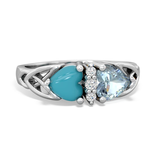 turquoise-aquamarine celtic ring
