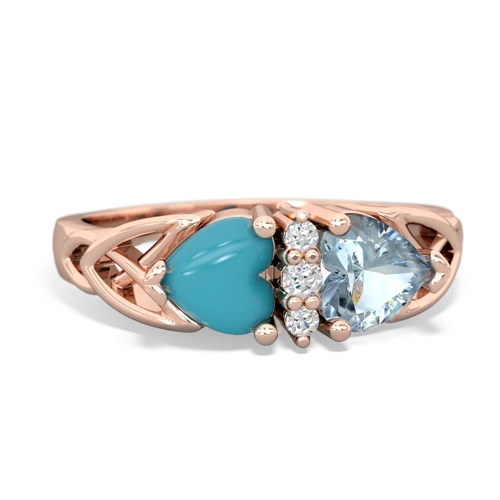 turquoise-aquamarine celtic ring