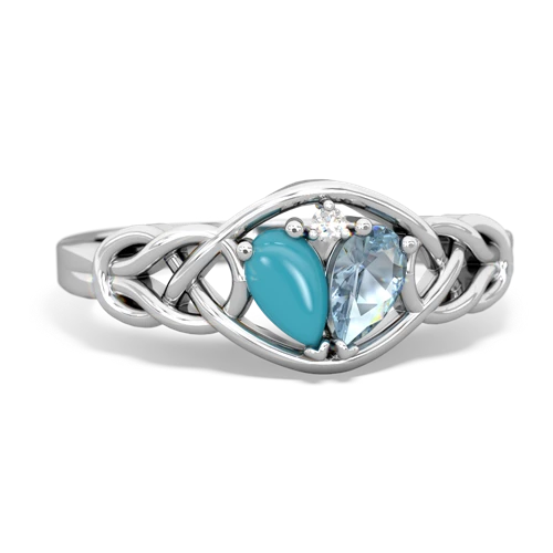 turquoise-aquamarine celtic knot ring