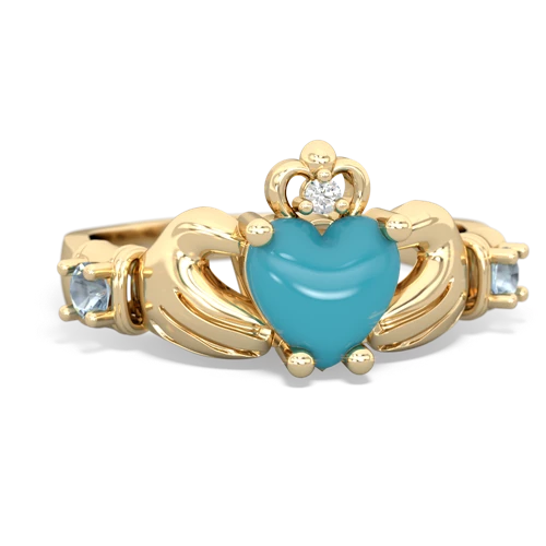 turquoise-aquamarine claddagh ring