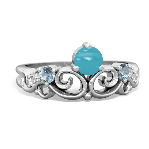 turquoise-aquamarine crown keepsake ring