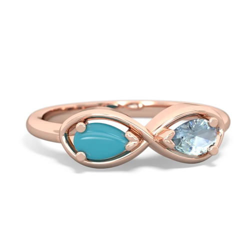 turquoise-aquamarine infinity ring