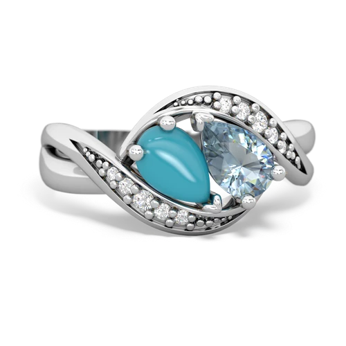 turquoise-aquamarine keepsake curls ring