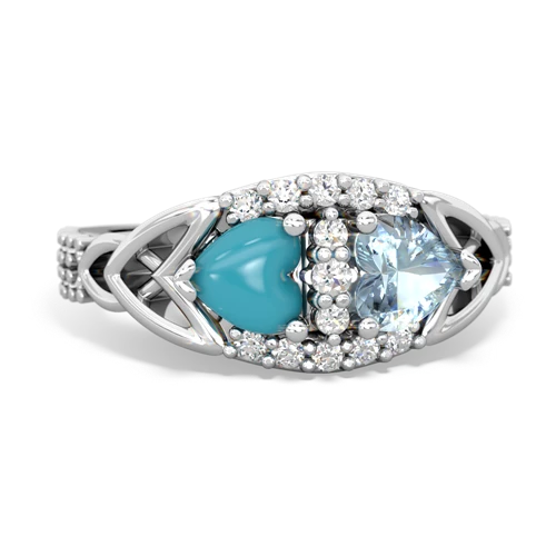 turquoise-aquamarine keepsake engagement ring
