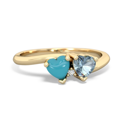turquoise-aquamarine sweethearts promise ring