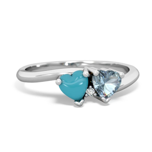 turquoise-aquamarine sweethearts promise ring