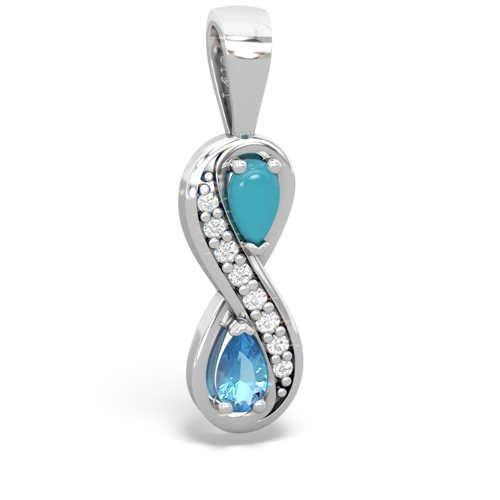 turquoise-blue topaz keepsake infinity pendant