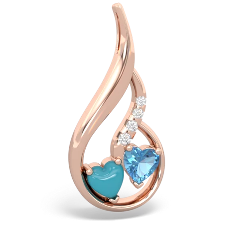 turquoise-blue topaz keepsake swirl pendant