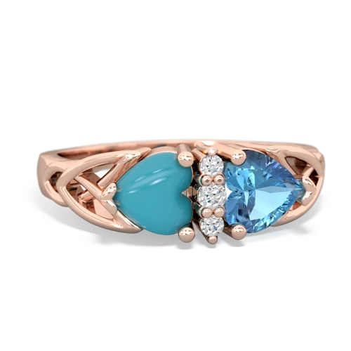 turquoise-blue topaz celtic ring