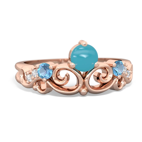turquoise-blue topaz crown keepsake ring