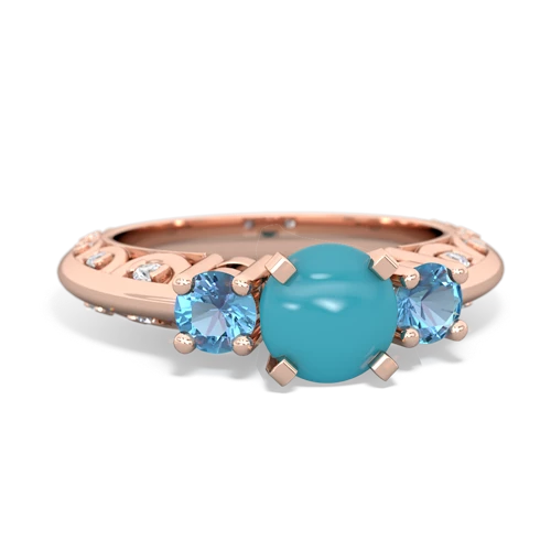 turquoise-blue topaz engagement ring