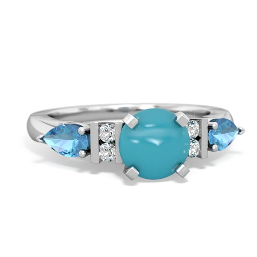 turquoise-blue topaz engagement ring