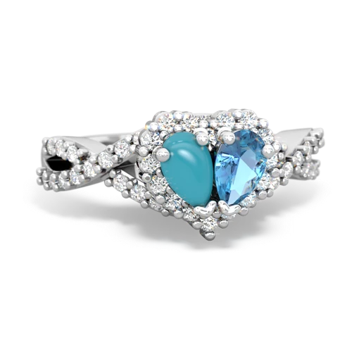 turquoise-blue topaz engagement ring