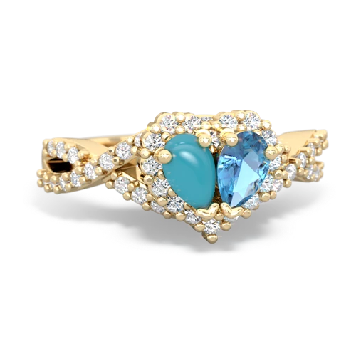 turquoise-blue topaz engagement ring