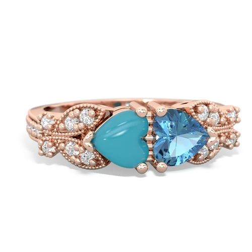 turquoise-blue topaz keepsake butterfly ring