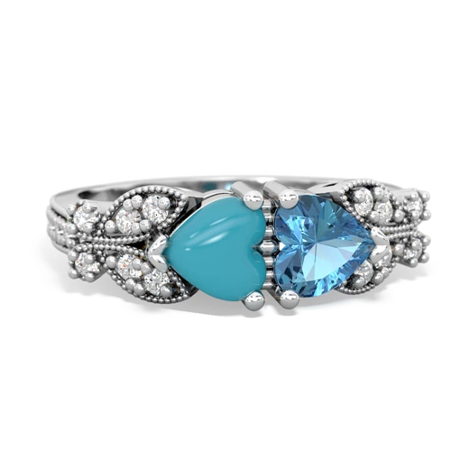 turquoise-blue topaz keepsake butterfly ring