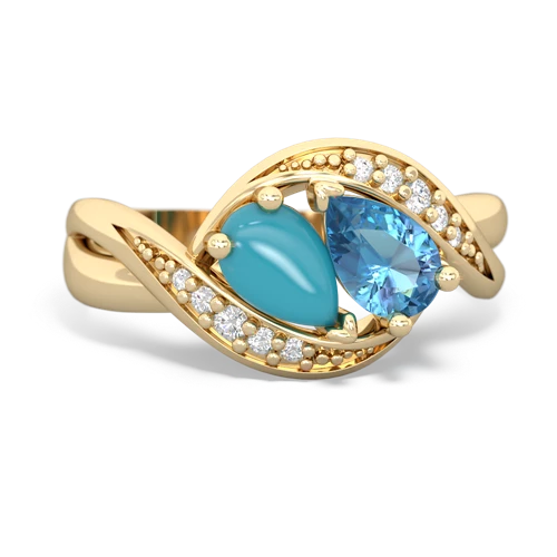 turquoise-blue topaz keepsake curls ring