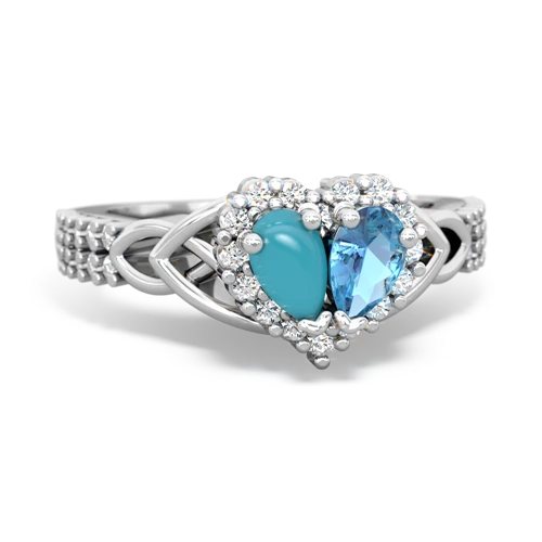 turquoise-blue topaz keepsake engagement ring