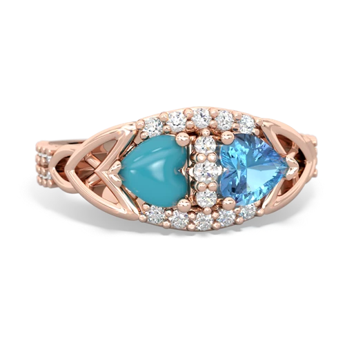 turquoise-blue topaz keepsake engagement ring
