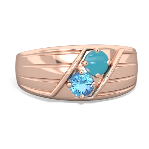 turquoise-blue topaz mens ring