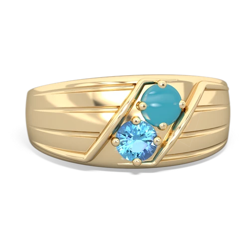 turquoise-blue topaz mens ring