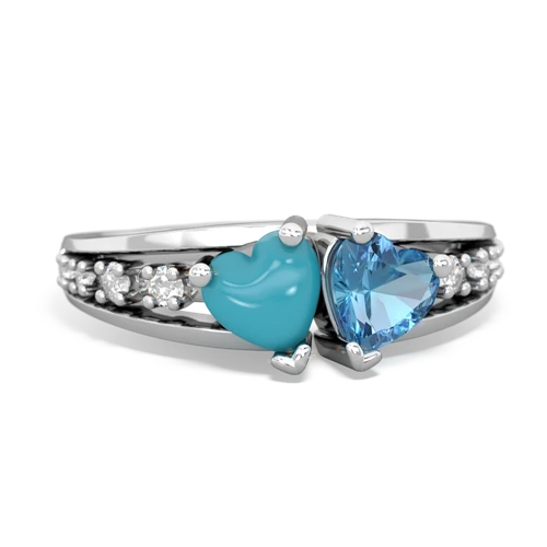 turquoise-blue topaz modern ring