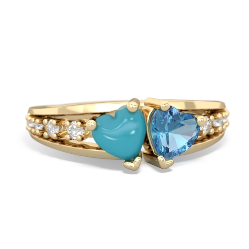 turquoise-blue topaz modern ring