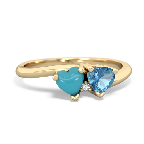 turquoise-blue topaz sweethearts promise ring
