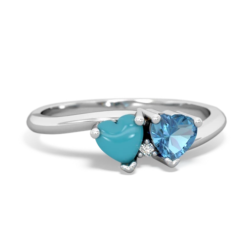 turquoise-blue topaz sweethearts promise ring