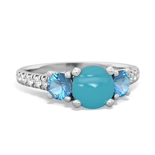 turquoise-blue topaz trellis pave ring