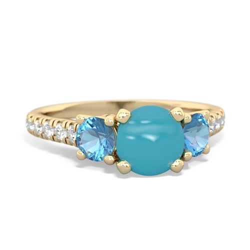 turquoise-blue topaz trellis pave ring