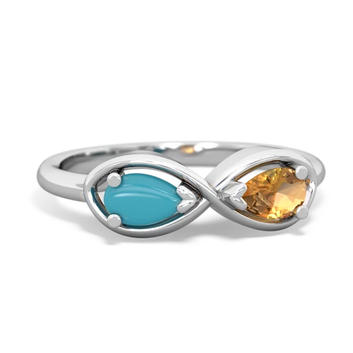 turquoise-citrine infinity ring