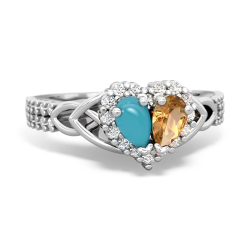 turquoise-citrine keepsake engagement ring