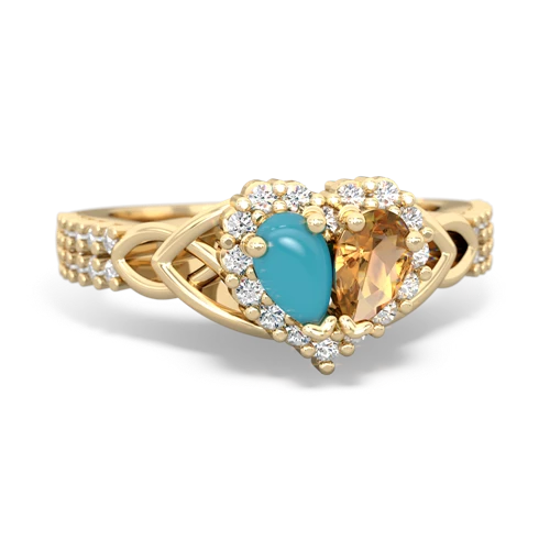 turquoise-citrine keepsake engagement ring