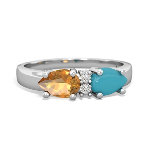 turquoise-citrine timeless ring