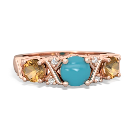 turquoise-citrine timeless ring